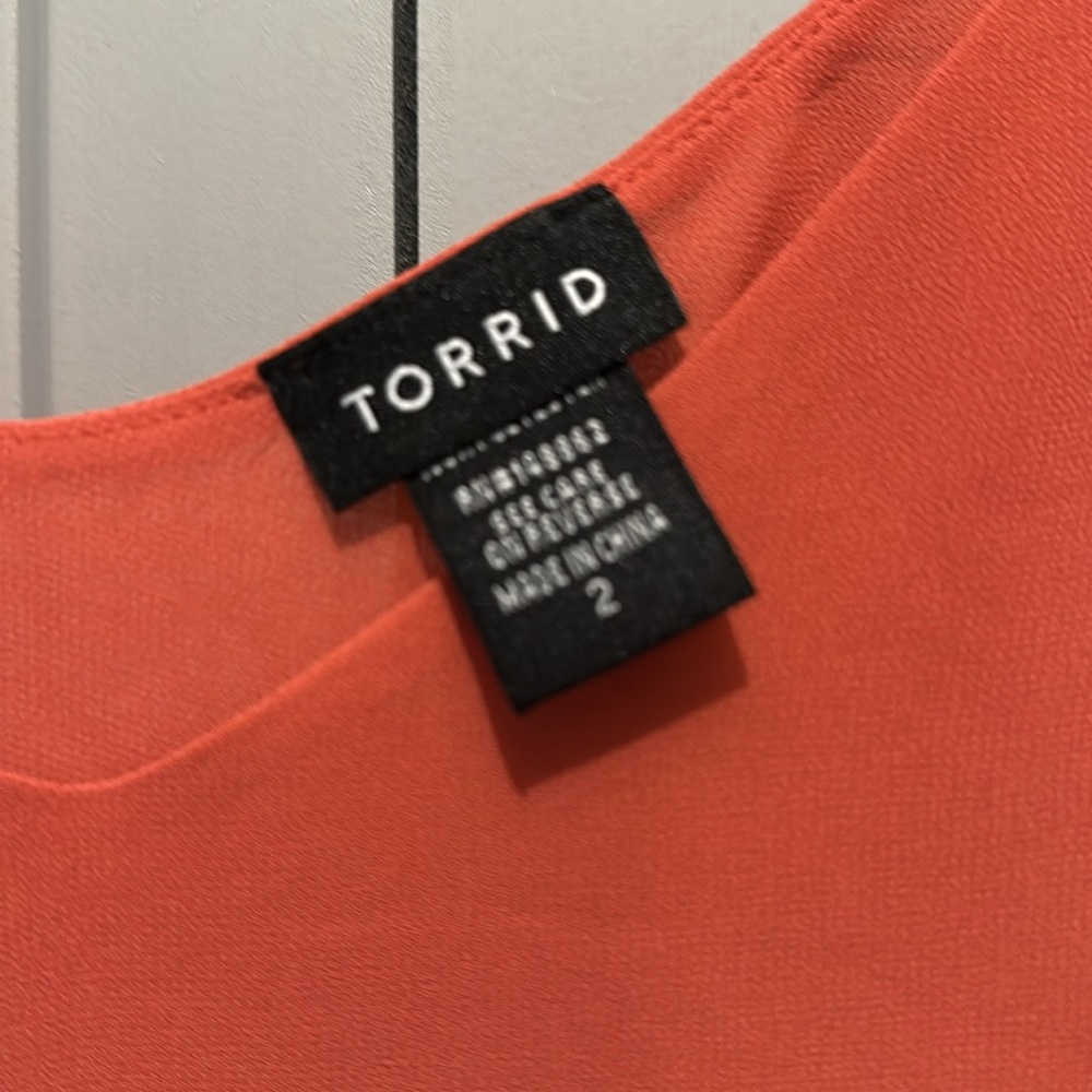 Torrid cami tank top size 2 which is a 18/20. Never worn. Color burnt orange. - Picture 2 of 2
